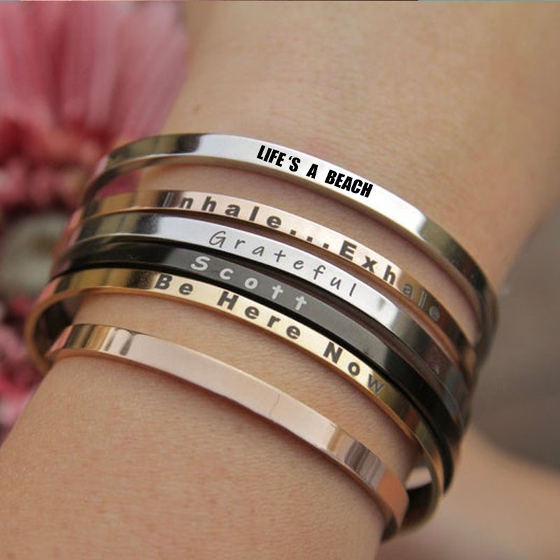 Cuff Personalized Rose Gold Inspiration Coordinate Open Bangle Stainless Steel Stamped Women Lady Female Jewelry
Cuff Personalized Rose Gold Inspiration Coordinate Open Bangle Stainless Steel Stamped Women Lady Female Jewelry