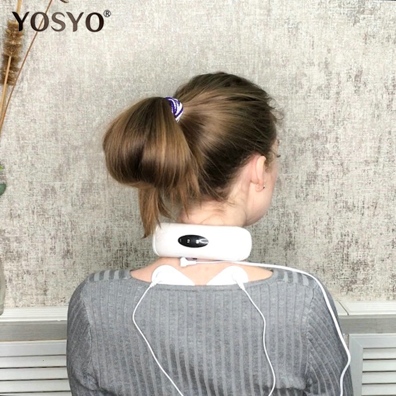 Electric Pulse Back and Neck Massager Electric Pulse Far Infrared Heating Pain Relief Tool Health Care Relaxation LY191203