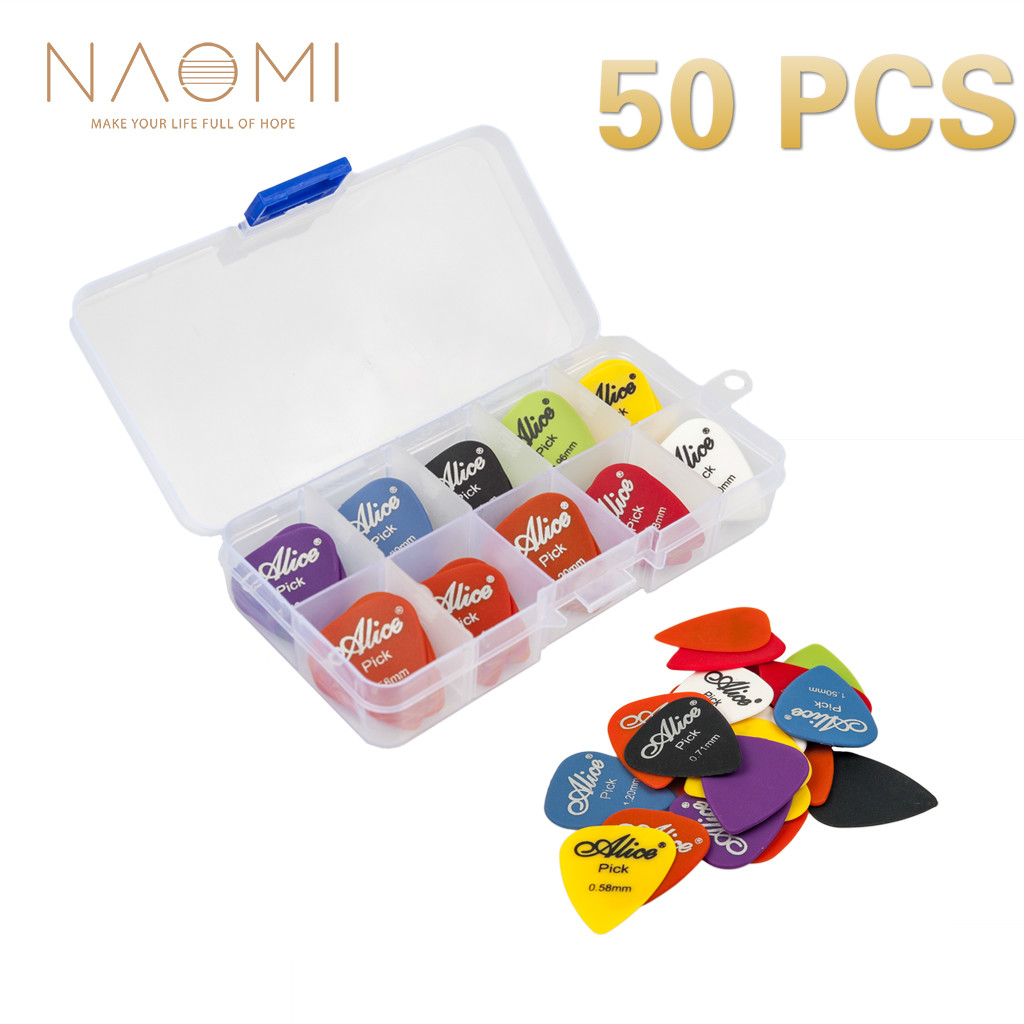 NAOMI Guitar Picks 50pcs Acoustic Electric Guitar Picks Plectrums + Pick Case Assorted Random Thickness Guitar Parts Accessories
NAOMI Guitar Picks 50pcs Acoustic Electric Guitar Picks Plectrums + Pick Case Assorted Random Thickness Guitar Parts Accessories