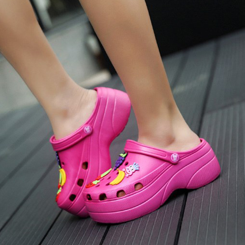 Hot Sale-Women Sandals Flops Beach Garden Shoes Fashion Slippers Outdoor Platform Chinelo Feminino
