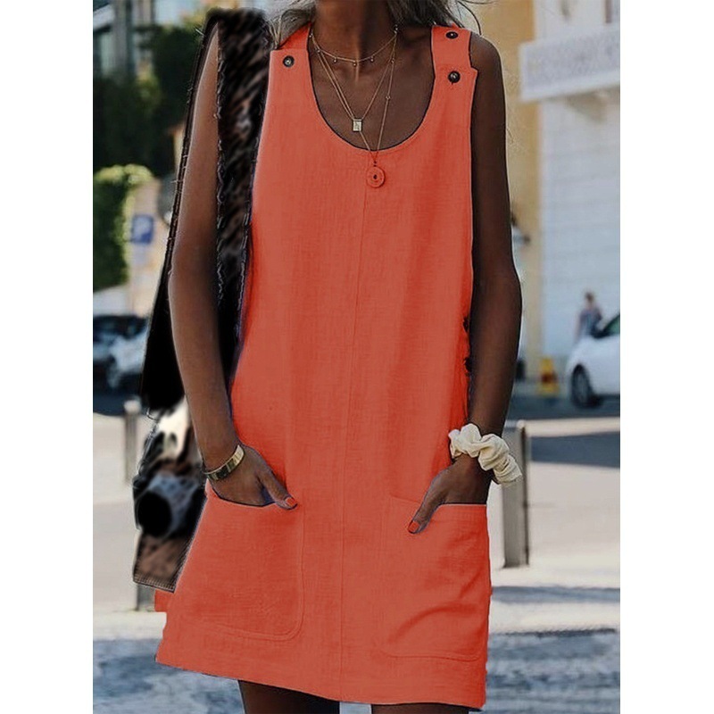 2019 New Style Cross Border Summer Time New Womens Wear Pocket Buttons Cotton And Linen Belt Button Dress, Black
2019 New Style Cross Border Summer Time New Womens Wear Pocket Buttons Cotton And Linen Belt Button Dress, Black
