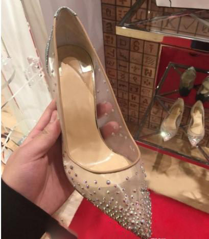 New spring summer Elegant styles women shoes Rhinestone high heels crystals pointed toe mesh Pumps woman red sole wedding shoes, 5#
New spring summer Elegant styles women shoes Rhinestone high heels crystals pointed toe mesh Pumps woman red sole wedding shoes, 5#