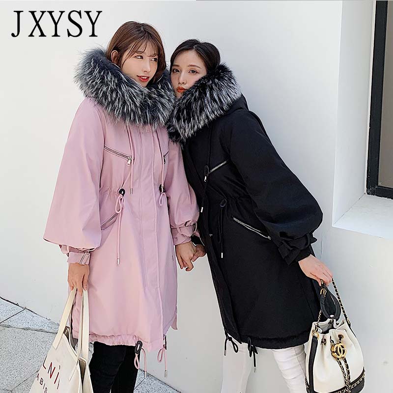 Winter Jacket Women Coats 2019 Fashion Mid-Long Thick Warm Lined Cotton Big Fur Collar Hooded Women Parkas Jacket Female Outwear, 1-pink
Winter Jacket Women Coats 2019 Fashion Mid-Long Thick Warm Lined Cotton Big Fur Collar Hooded Women Parkas Jacket Female Outwear, 1-pink