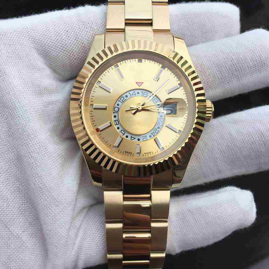 Luxury watch new mens automatic mechanical calendar 42mm watch stainless steel Sky-Dweller GMT mens luminous business waterproof 30M watch, Bronze
Luxury watch new mens automatic mechanical calendar 42mm watch stainless steel Sky-Dweller GMT mens luminous business waterproof 30M watch, Bronze