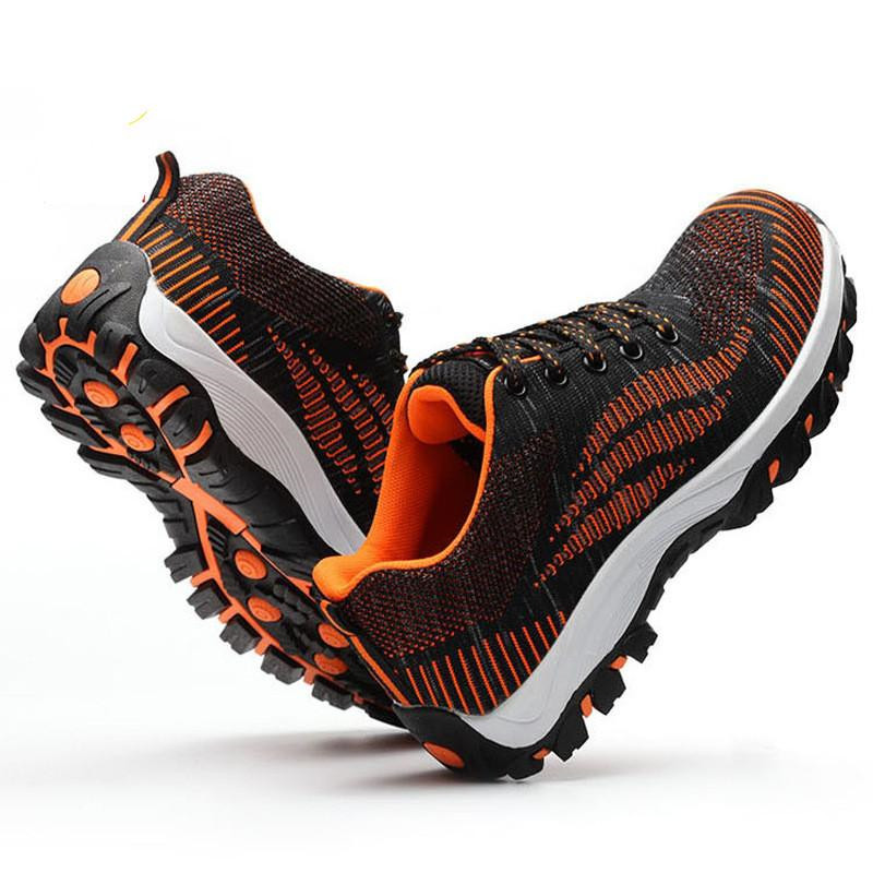 Hot Sale-Shoes Men Construction Men's Outdoor Plus Size Steel Toe Cap Work Boots Shoes Men Camouflage Puncture Proof Safety Shoes Breath