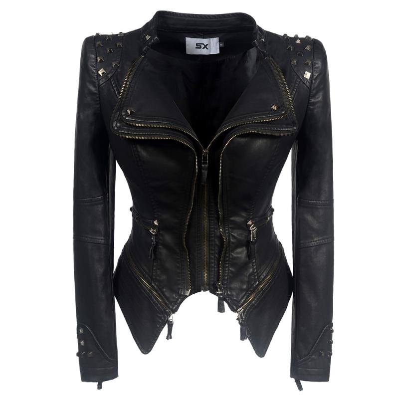 SX2020 Coat HOT Women Winter Autumn Black Fashion Motorcycle Jacket Outerwear faux leather PU Jacket Gothic faux leather coats, Blackness
SX2020 Coat HOT Women Winter Autumn Black Fashion Motorcycle Jacket Outerwear faux leather PU Jacket Gothic faux leather coats, Blackness