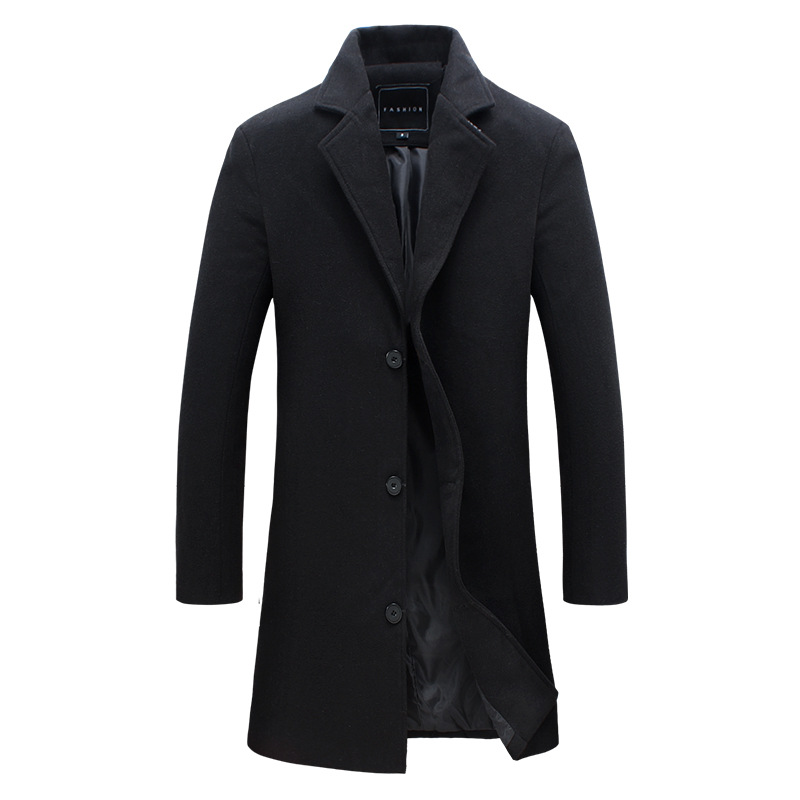 New Brand Men's Wool Trench Coat Plus Size Lapel Pure Color Long Coat Fashion Winter Trench Slim Fit Office Suit Jackets Male, Black
New Brand Men's Wool Trench Coat Plus Size Lapel Pure Color Long Coat Fashion Winter Trench Slim Fit Office Suit Jackets Male, Black