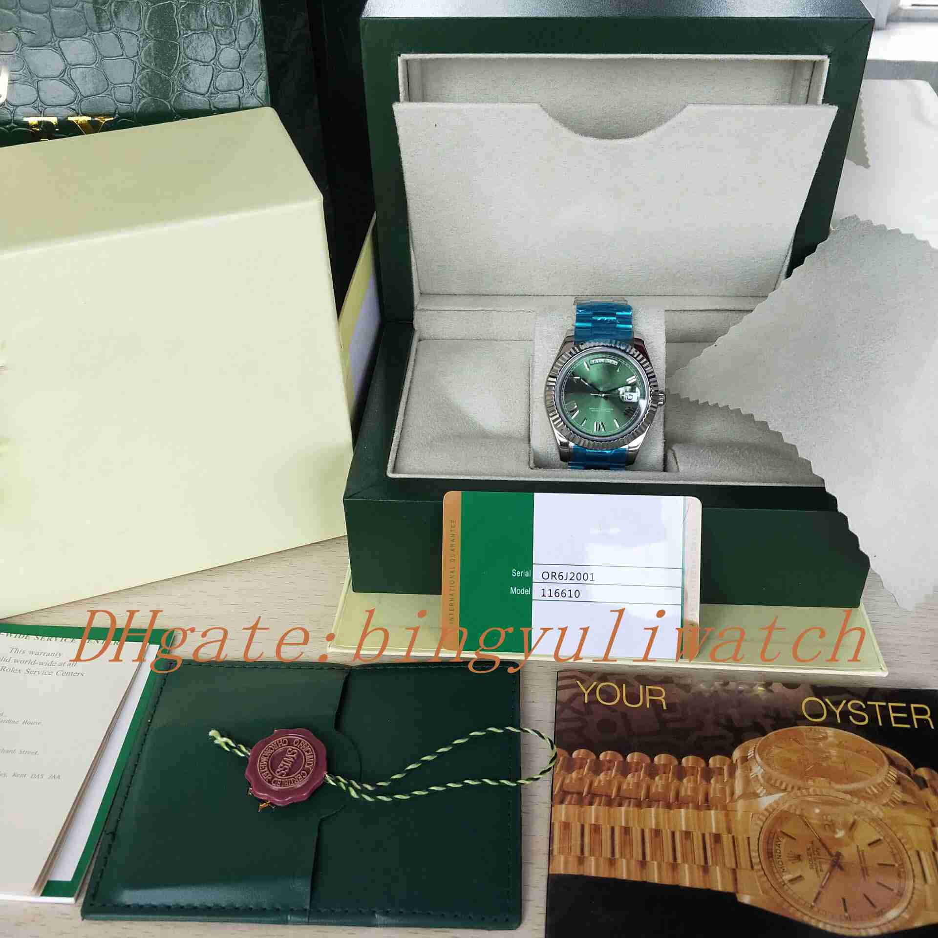 Real Shoot Luxury Watches DAYDATE 228239 41 MM Green Rome Dial Asian 2813 Automatic Movement Stainless Steel Sapphire Men Watch Original Box, 01
Real Shoot Luxury Watches DAYDATE 228239 41 MM Green Rome Dial Asian 2813 Automatic Movement Stainless Steel Sapphire Men Watch Original Box, 01
