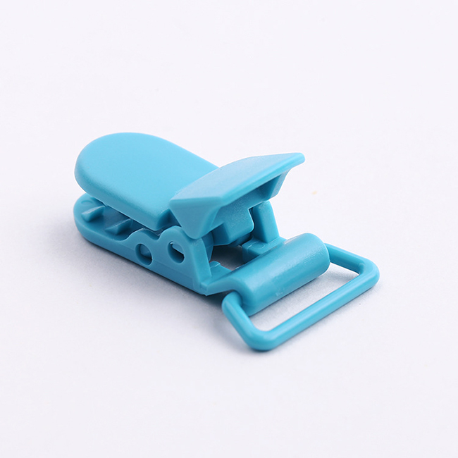 Colored Plastic Suspender Soother Pacifier Holder Dummy Clips 20mm with Gripping Teeth for Infant Baby DIY Accessories