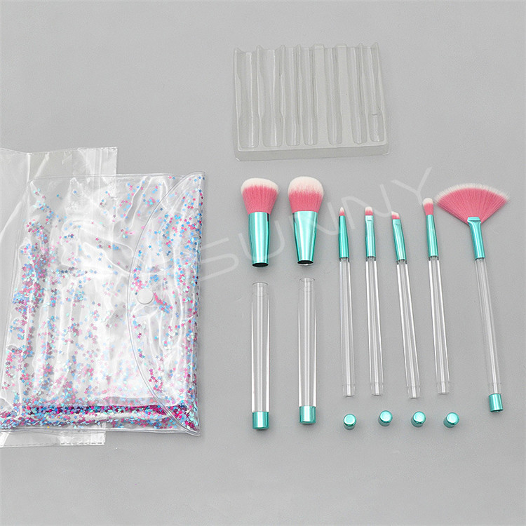 Makeup Brush Set 7pcs DIY Travel makeup brush Professional Eyeshadow Foundation Blush Powder Eyeliner Eyelash Lip Makeup Brush Cosmetic Tool