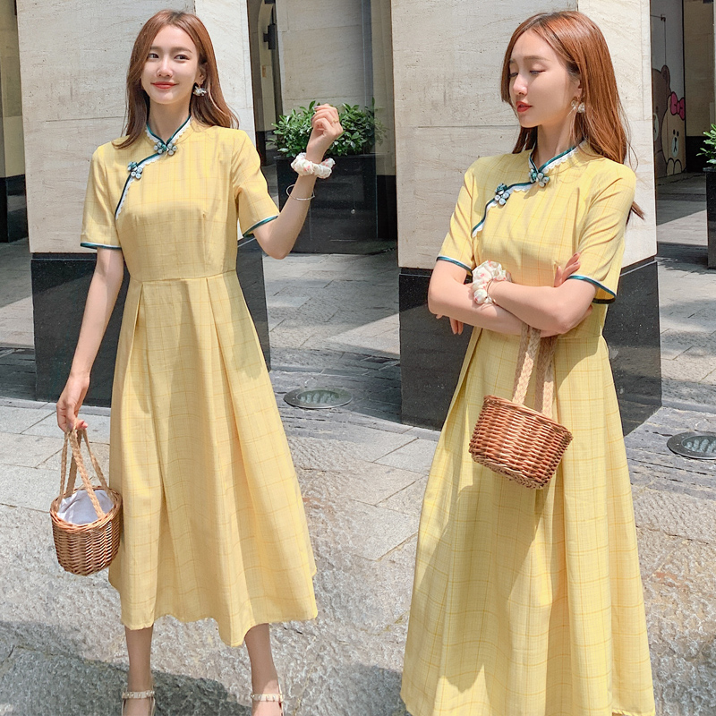0836# Maternity Clothes Summer Button Short Sleeve Easy Matching Loose Stylish Dress for Pregnant Women Mom Dress, Yellow
0836# Maternity Clothes Summer Button Short Sleeve Easy Matching Loose Stylish Dress for Pregnant Women Mom Dress, Yellow