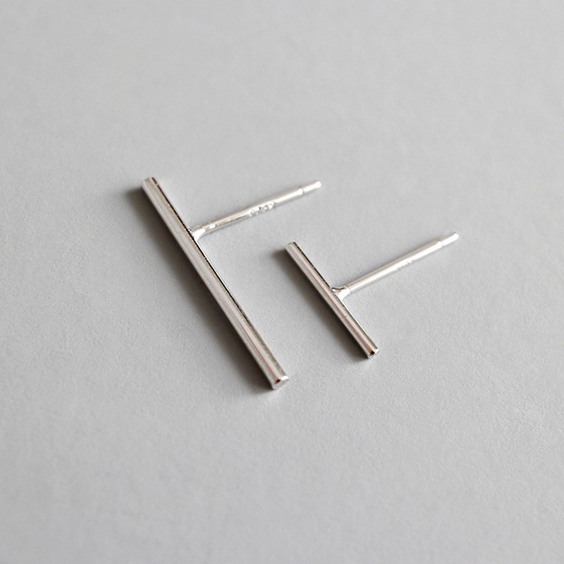 Authentic 925 Sterling Silver Geometric T Bar Stud Earrings For Women New Simple Tiny Earrings Fine Jewelry Lovers Gifts
Authentic 925 Sterling Silver Geometric T Bar Stud Earrings For Women New Simple Tiny Earrings Fine Jewelry Lovers Gifts