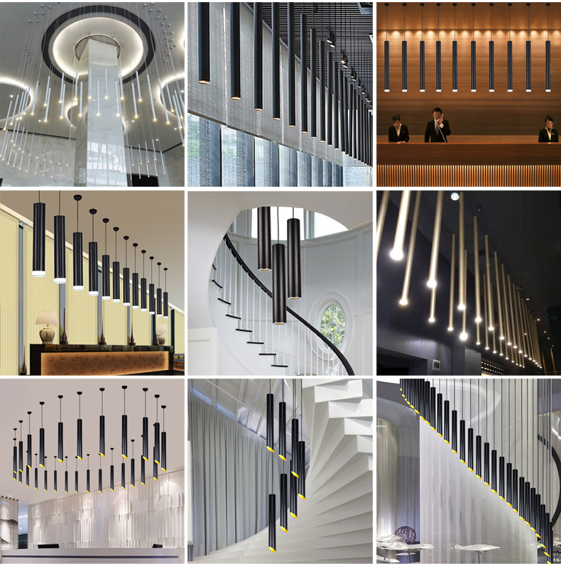 New Arrival LED Decorative Pendant Lamp Lighting Aluminum Cylindrical Lamp Fixture for Hallway Aisle porch corridor Bar lamp Diameter 10cm