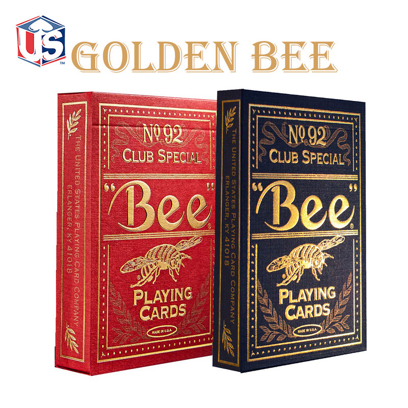 Bee Gold Edition Coterie Playing Cards Blue/Red Deck USPCC Collectible Poker Magic Card Games Magic Tricks Props for Magician
Bee Gold Edition Coterie Playing Cards Blue/Red Deck USPCC Collectible Poker Magic Card Games Magic Tricks Props for Magician