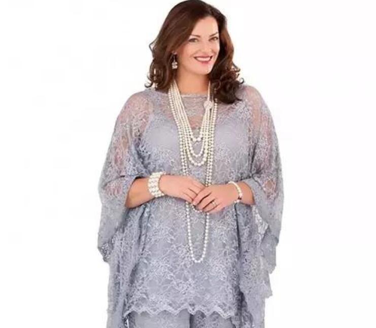 Plus Size Mother Dresses Jewel Neck Appliqued Long Sleeves Pants Suit Wedding Guest Gowns Custom Made Mother Of The Bride Dresses
