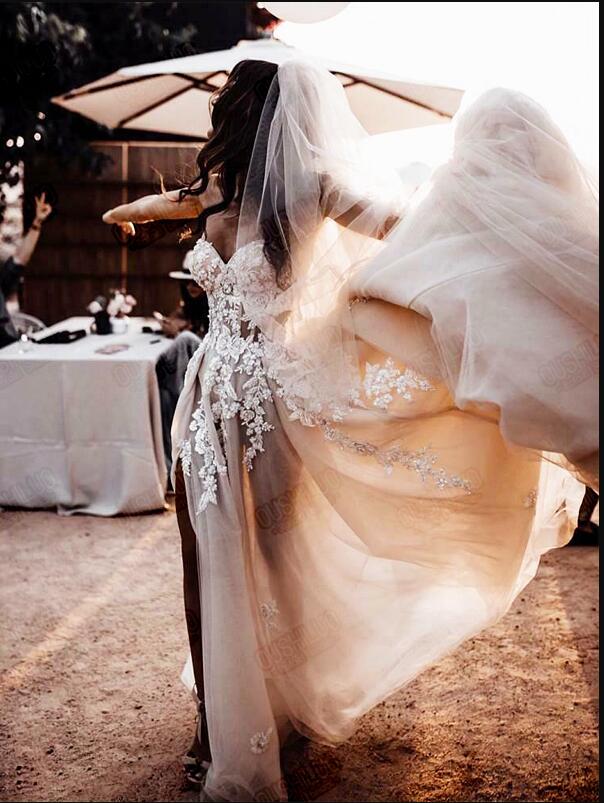Open Back Bohemian Wedding Dresses sweetheart 2020 Country Wedding Dress Boho Long Backless white bridal Gowns Sheer Tulle With Appliques, Same as image
Open Back Bohemian Wedding Dresses sweetheart 2020 Country Wedding Dress Boho Long Backless white bridal Gowns Sheer Tulle With Appliques, Same as image