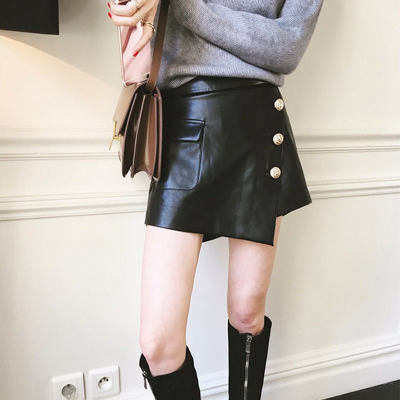 Brand Designer Women Real Sheepskin Leather Shorts Skirt Fashion Lady Casual A Line Buttons High Waist Slim Fit Sexy Mini Skirts, Black
Brand Designer Women Real Sheepskin Leather Shorts Skirt Fashion Lady Casual A Line Buttons High Waist Slim Fit Sexy Mini Skirts, Black