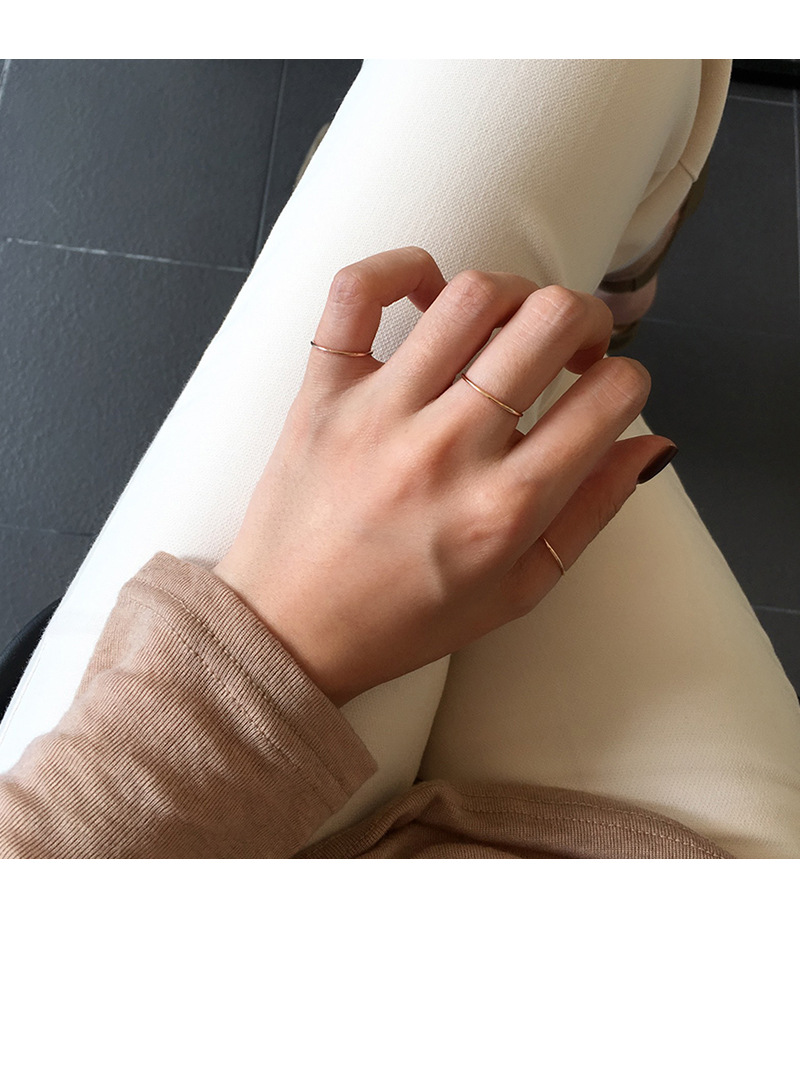 925 Sterling silver jewelry 1.2 mm thin band smooth simple ring in 3 colorway rose gold &silver&Gold plated stackable ring free shipping