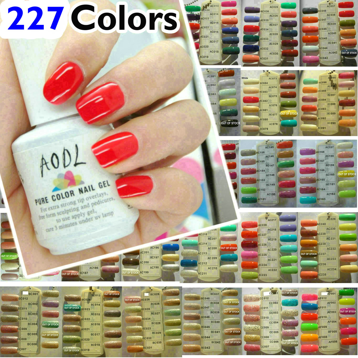 NEW 227 Colors Available * Soak Off Soak-Off Nail Art UV LED gel polish Glitter Curing Coat Varnish ~ Choose Any Color ~ HIGH QUALITY * AODL, 253 colors
NEW 227 Colors Available * Soak Off Soak-Off Nail Art UV LED gel polish Glitter Curing Coat Varnish ~ Choose Any Color ~ HIGH QUALITY * AODL, 253 colors