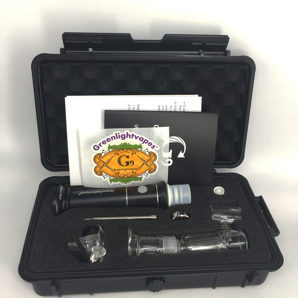 Portable Oil Rig Dab Vaporizer Wax Vapor H enail Plus G9 Temperature Controller Glass Bong Water Pipes For Wax Concentrate Oil, Black
Portable Oil Rig Dab Vaporizer Wax Vapor H enail Plus G9 Temperature Controller Glass Bong Water Pipes For Wax Concentrate Oil, Black