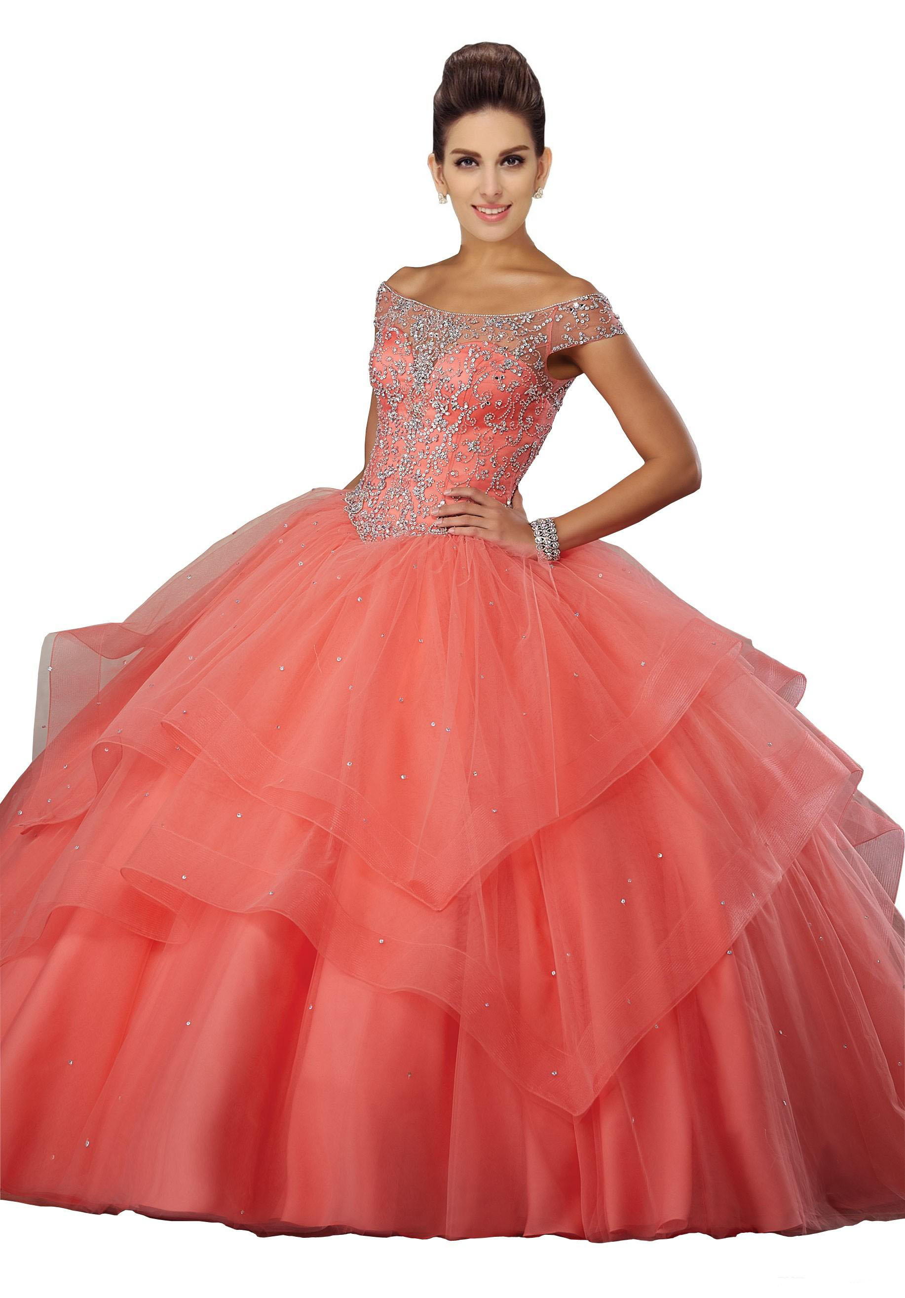 Stunning Navy Blue Sweet 16 Ball Gown Quinceanera Dresses Prom Dresses Jewel Sheer Neck With Cap Sleeves Beaded Tulle Ruched Party Gowns