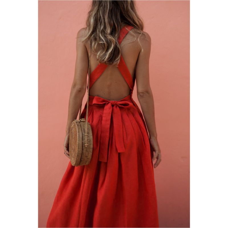 Casual Dresses Women Ladies Dress Sleeveless Sexy Boat Neck Button Pocket Backless Holiday Summer Beach Midi Sundress, Bk
Casual Dresses Women Ladies Dress Sleeveless Sexy Boat Neck Button Pocket Backless Holiday Summer Beach Midi Sundress, Bk