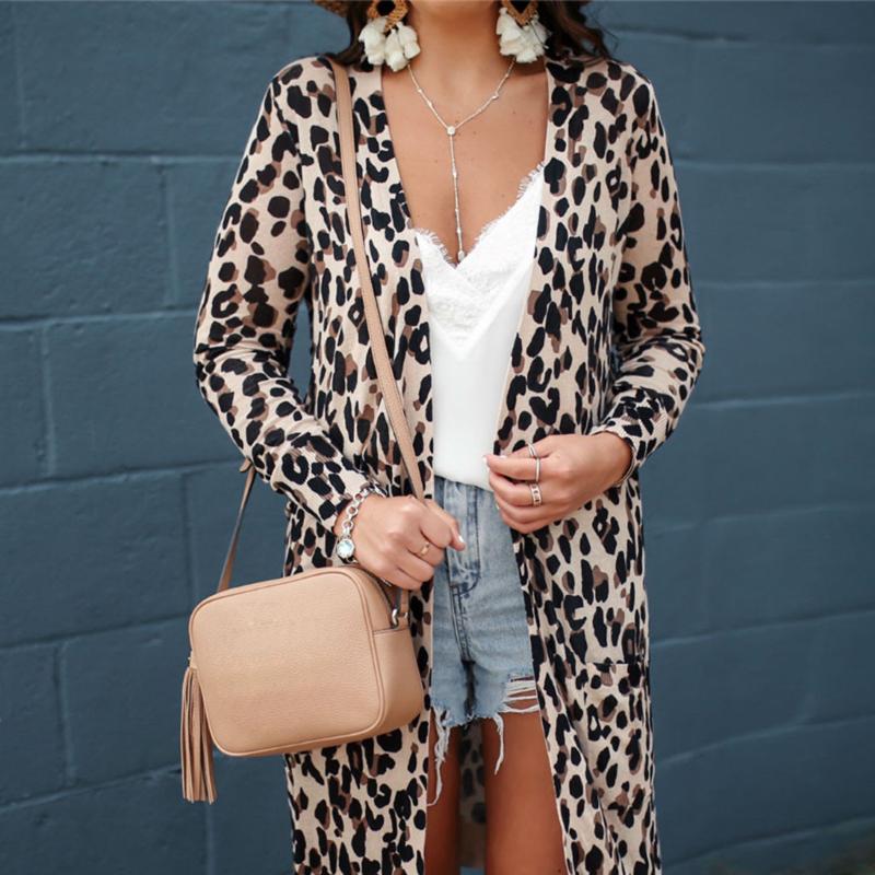Winter Hot Leopard Long Trench Coat Autumn Long Sleeve Casual Knitted Sweaters Cardigans Ladies Thin Knit Sweater Jacket, Baowen
Winter Hot Leopard Long Trench Coat Autumn Long Sleeve Casual Knitted Sweaters Cardigans Ladies Thin Knit Sweater Jacket, Baowen