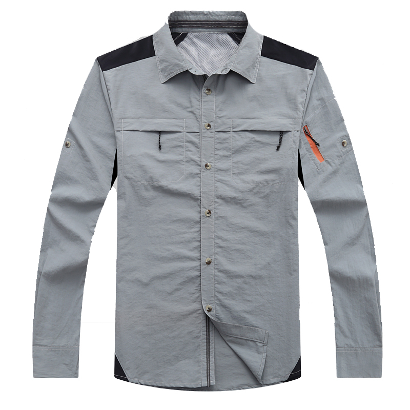 Men's Quick Dry Turn Down Collar Roll Up Sleeve Shirt Button Wicking Breathable Outdoor Tactical Combat Fishing Shirts Tops, Grey
Men's Quick Dry Turn Down Collar Roll Up Sleeve Shirt Button Wicking Breathable Outdoor Tactical Combat Fishing Shirts Tops, Grey