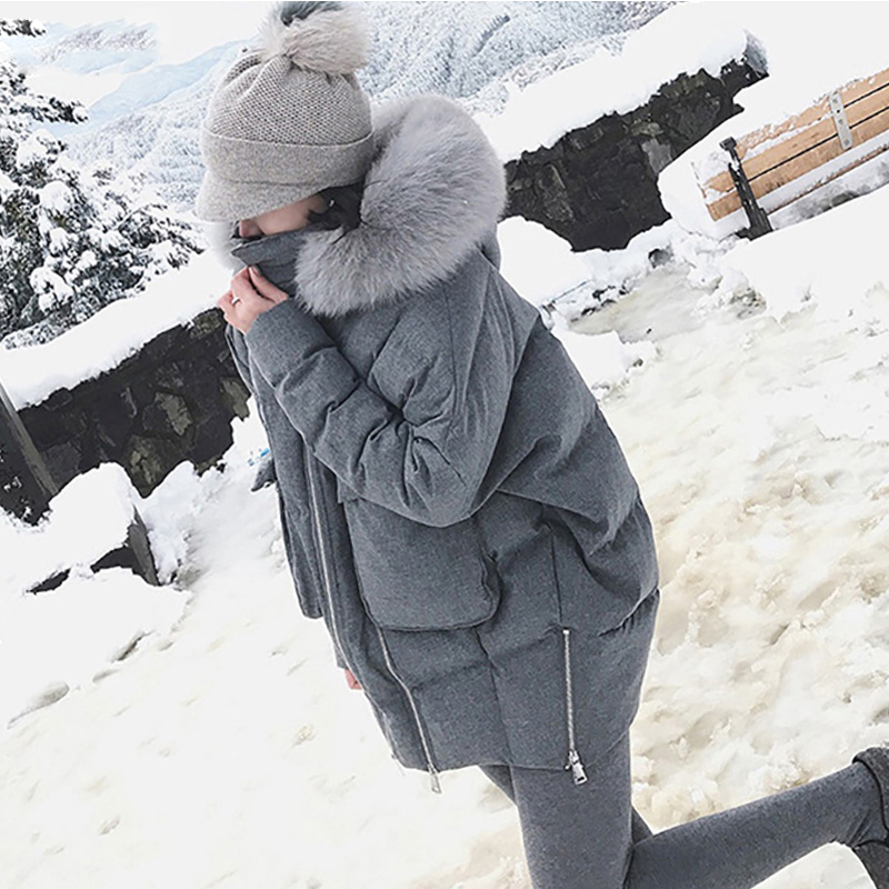 Winter Real Fur Collar 90% White Duck Down Parkas Women Slim Hooded Gray Jackets Female Warm Snow Down Coat, Black
Winter Real Fur Collar 90% White Duck Down Parkas Women Slim Hooded Gray Jackets Female Warm Snow Down Coat, Black