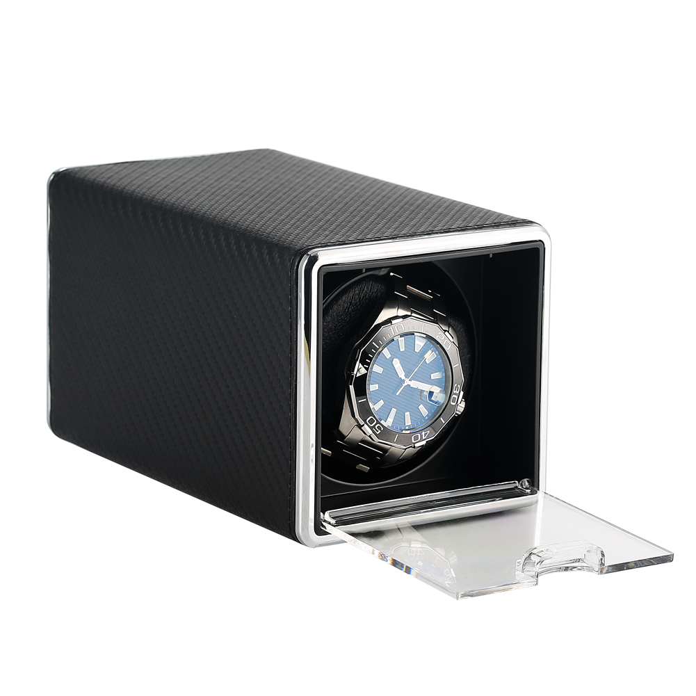 Black Carbon Fiber Leather/Paint Watch Winder Motor Square Self-winding Automatic Watch Rotating Box Mechanical Clock USB Cable
Black Carbon Fiber Leather/Paint Watch Winder Motor Square Self-winding Automatic Watch Rotating Box Mechanical Clock USB Cable