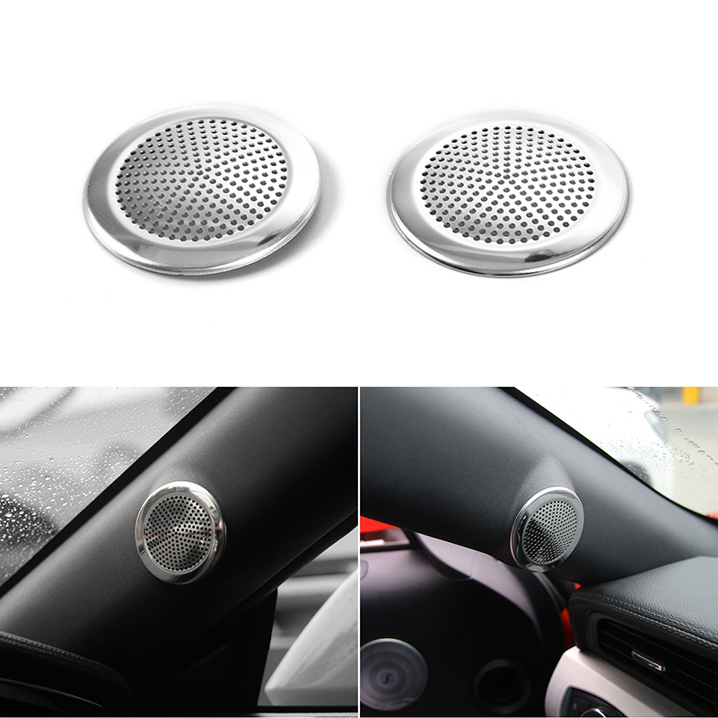 Car A Pillar Speaker stereo Decoration Trim Stickers Fit For Ford Mustang 2015+ High Quality Interior Accessories