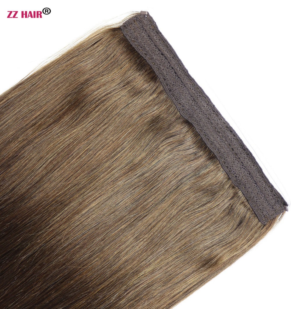 16"-28" One Piece Set 140g 100% Brazilian Remy Flip Human Hair Extensions Fish Line No Clips Natural Straight