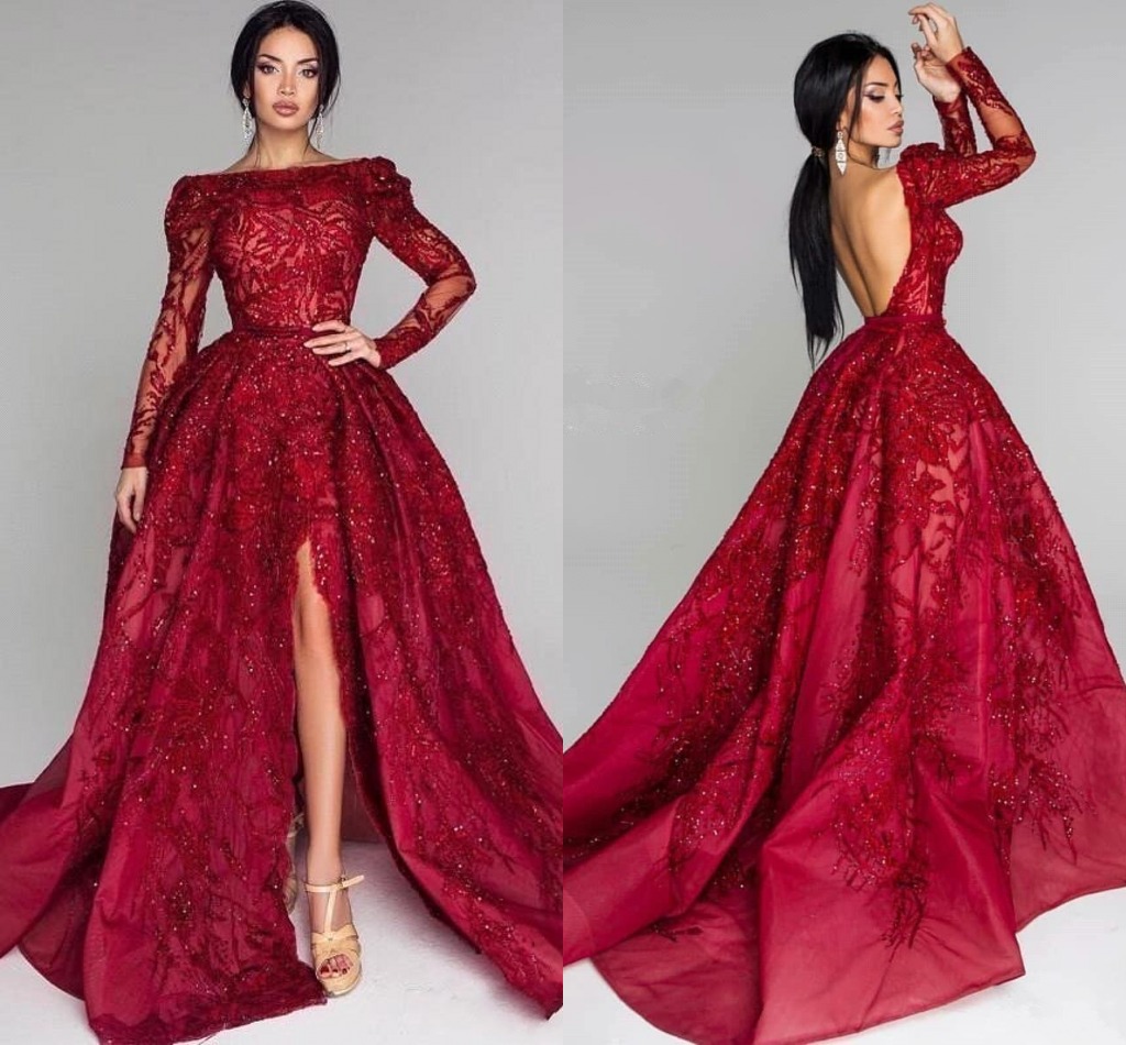 Gorgeous Long Sleeve Saudi Arabia Ball Gown Evening Dresses Luxury Sequins Lace Front Split Prom Dresses Sexy Backless Pageant Gown AL3566, Light sky blue
Gorgeous Long Sleeve Saudi Arabia Ball Gown Evening Dresses Luxury Sequins Lace Front Split Prom Dresses Sexy Backless Pageant Gown AL3566, Light sky blue