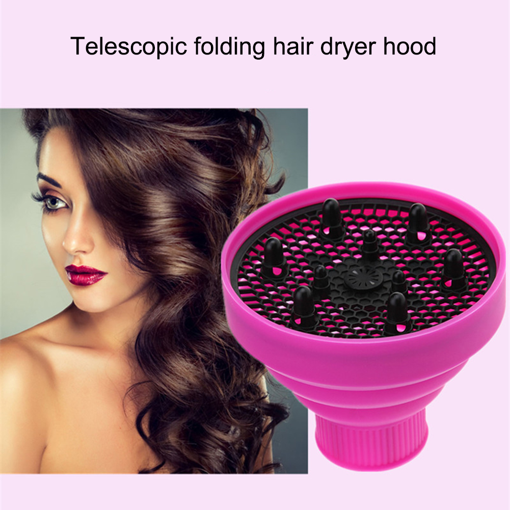 Universal Hair Dryer Diffuser Attachment Silicone Telescopic Blow Hood Foldable Blower Cover Hairdresser Styling Tool