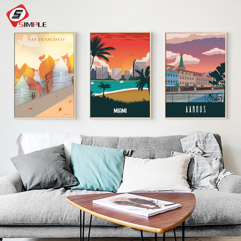 The Morning of City Denmark New York Vintage Poster Landscape Art Canvas Painting Wall Picture Print Modern Home Room Decoration
The Morning of City Denmark New York Vintage Poster Landscape Art Canvas Painting Wall Picture Print Modern Home Room Decoration