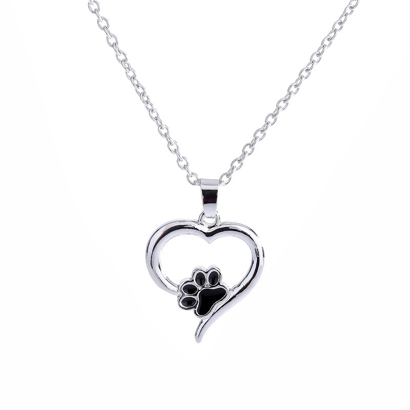 Heart Necklace Cute Animal Dog Love Heart Hollow Pet Paw Footprint Necklaces For Women Girls Jewelry Dog Claw Pendant Necklace, Silver
Heart Necklace Cute Animal Dog Love Heart Hollow Pet Paw Footprint Necklaces For Women Girls Jewelry Dog Claw Pendant Necklace, Silver