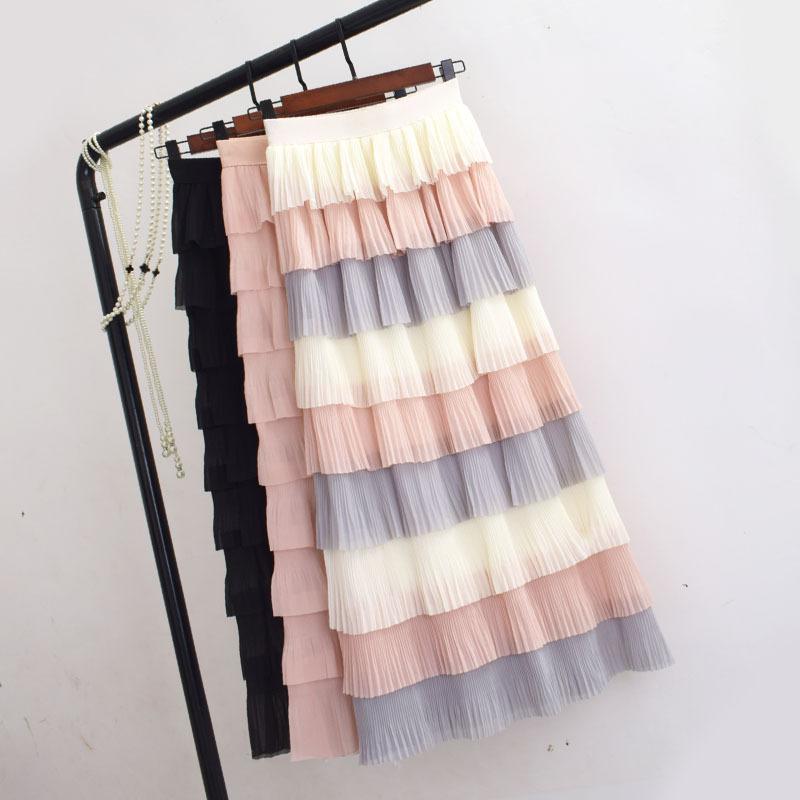 2020 Spring And Summer Korean Version Of The New High Waist Simple Chiffon Cake Skirt Skirt Was Thin Pleated Free Shipping, Style2
2020 Spring And Summer Korean Version Of The New High Waist Simple Chiffon Cake Skirt Skirt Was Thin Pleated Free Shipping, Style2