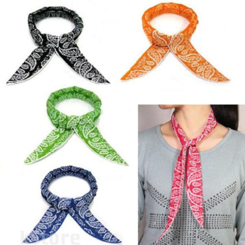 Towel Summer Ice Cooling Wrap Tie 5Colors Non-toxic Neck Arm Cooler Scarf Body Headband Towel Bandana