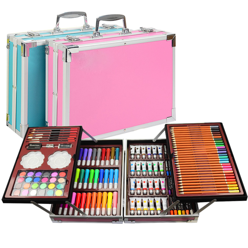 Art Painting Set 145/150/168/208 PCS Water Color Pen Crayon Oil Pastel Colored Pencil Drawing Stationery Gift Kit For Children
Art Painting Set 145/150/168/208 PCS Water Color Pen Crayon Oil Pastel Colored Pencil Drawing Stationery Gift Kit For Children
