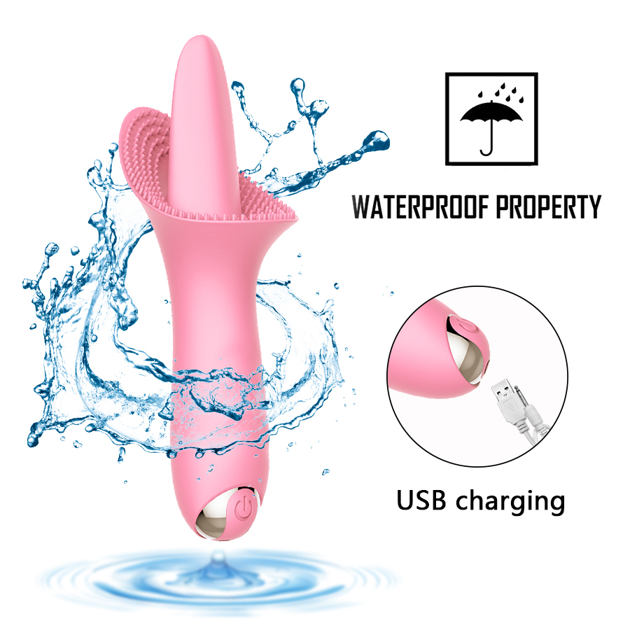 HWOK Tongue Lick Dildo Vibrators for Women Oral Massage G Point Clit Female Adult Sex Toy Stimulator Vagina Erotic Masturbator Y191228