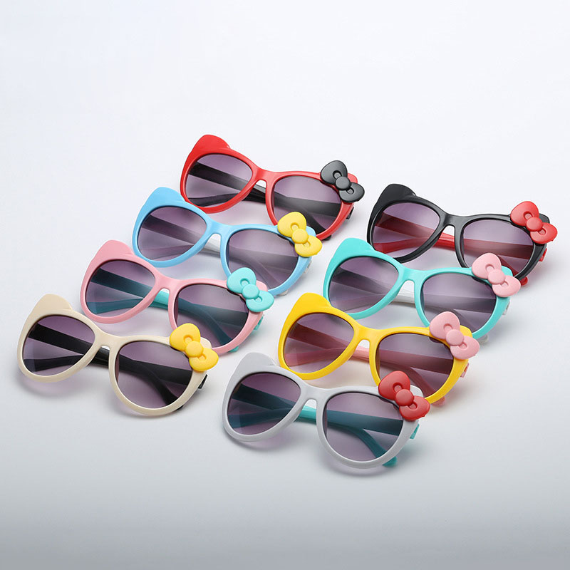 Kinder-Sonnenbrille Schutzbrille Mode Bowknot UV400 Sommer Kinder Outdoor-Reisen Anti-Strahlung-Brille
