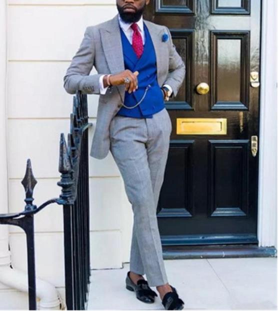 Classic grey 3 Pieces tuxedos groom wedding men suits mens wedding suits tuxedo costumes de pour hommes men (Jacket+Pants+Vest, As the image
Classic grey 3 Pieces tuxedos groom wedding men suits mens wedding suits tuxedo costumes de pour hommes men (Jacket+Pants+Vest, As the image