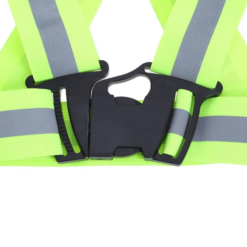 Motorcycle Protective Reflective Safety Vest Elastic Webbing Adjustable Safety Security High Visibility Vest Night Running Vest