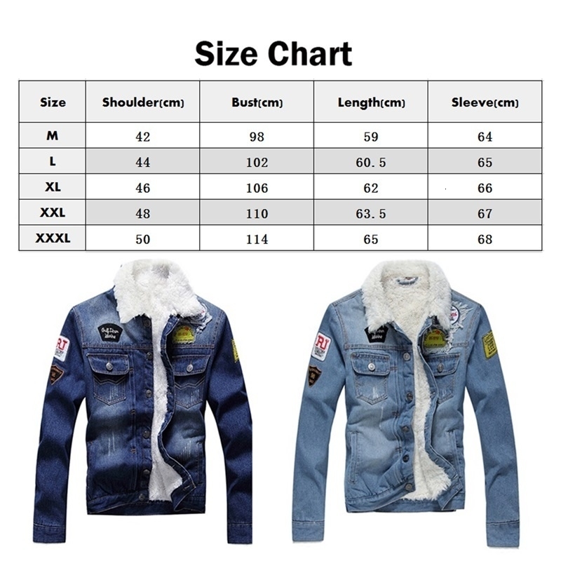 Men Jacket and Coat Trendy Warm Fleece Denim Jacket 2019 Winter Jean Jacket Thick Winter Coat For Male Classic Solid Outerwear CJ191205