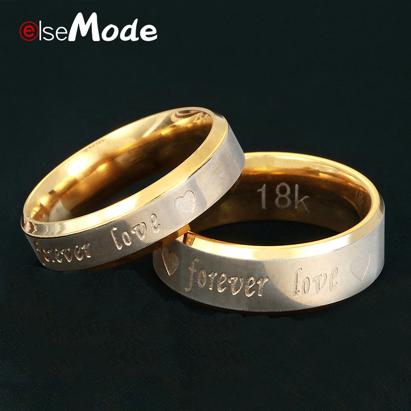 ELSEMODE Engrave Forever Love Letter Heart Couple Promise Wedding Rings Never Fade Stainless Steel Engagement Ring Women, Silver
ELSEMODE Engrave Forever Love Letter Heart Couple Promise Wedding Rings Never Fade Stainless Steel Engagement Ring Women, Silver