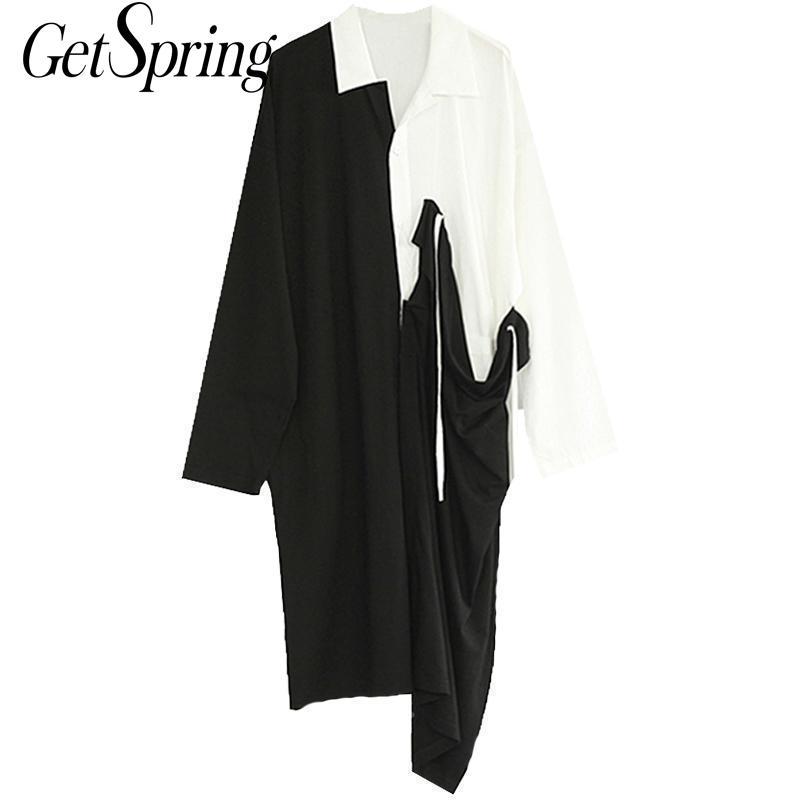 GetSpring Women Blouse Color Matching Women Shirt Lace Up Split Ladies Tops Loose Long Tops Irregular Womens Blouses 2020 Spring, White and black
GetSpring Women Blouse Color Matching Women Shirt Lace Up Split Ladies Tops Loose Long Tops Irregular Womens Blouses 2020 Spring, White and black