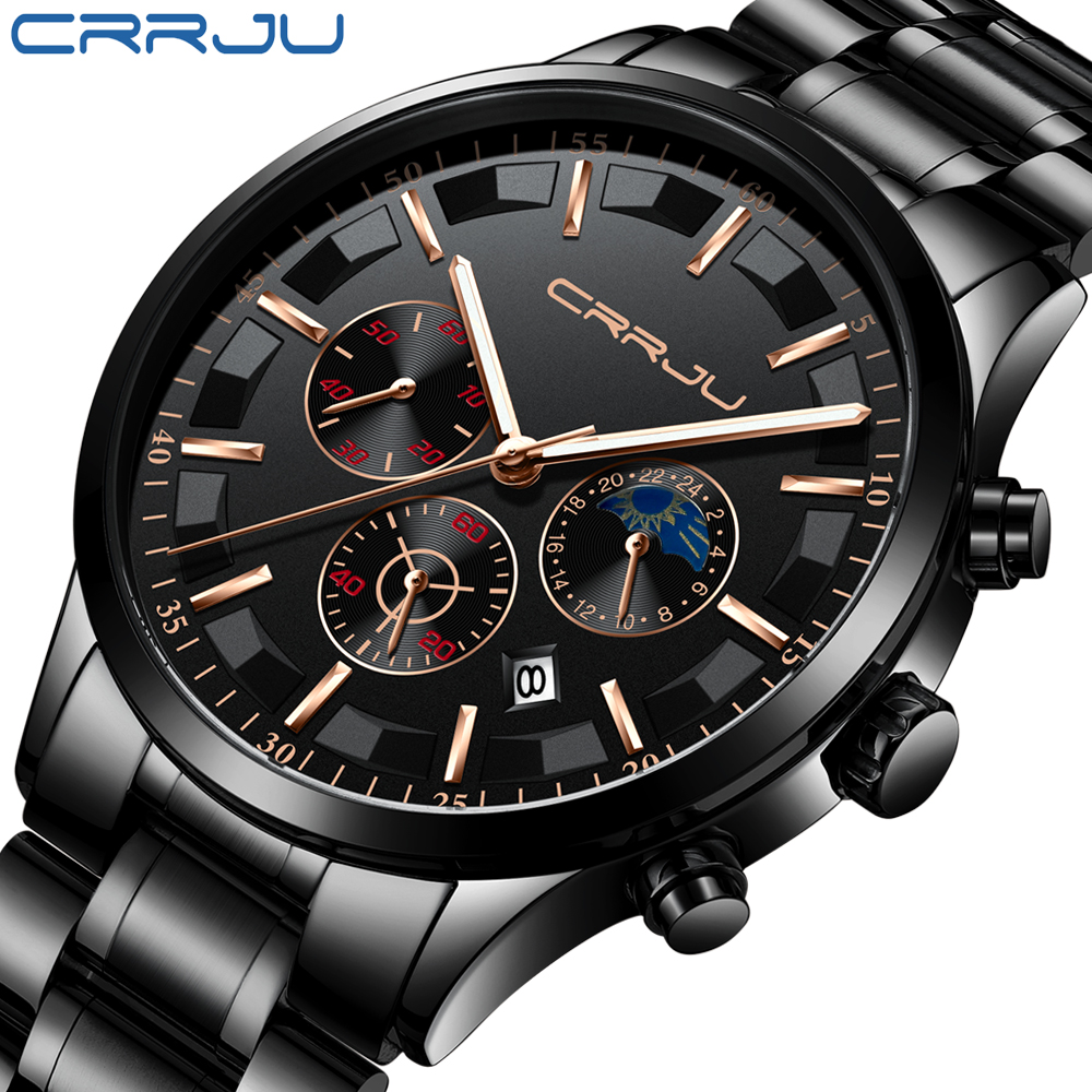 CRRJU Mens Watches Top Brand Luxury Sport Quartz All Steel Male Clock Military Camping Waterproof Chronograph Relogio Masculino, No send watch for shipping
CRRJU Mens Watches Top Brand Luxury Sport Quartz All Steel Male Clock Military Camping Waterproof Chronograph Relogio Masculino, No send watch for shipping