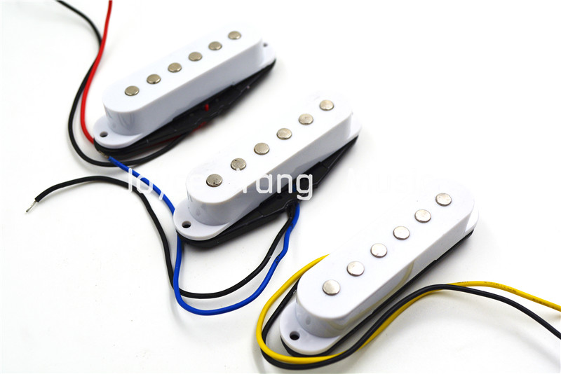 1 Set of 3pcs White 485052mm Single Coil Pickups For Fender StratSQ Electric Guitar Pickups
