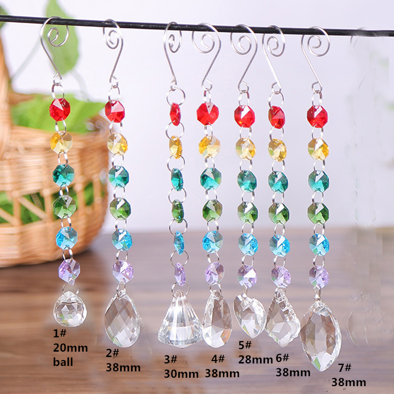 7PCS Crystal Glass Suncatcher Chakra Pendant with Octagon Beads Window Hanging Ornament Prism Rainbow Suncatcher WQM181
7PCS Crystal Glass Suncatcher Chakra Pendant with Octagon Beads Window Hanging Ornament Prism Rainbow Suncatcher WQM181