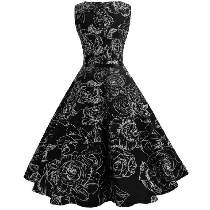 2020 Newest Vintage Retro 60S 50S Rockabilly Dresses Pinup Casual Summer Floral Print Dress Audrey Hepburn Vestidos Party Robe, Black
2020 Newest Vintage Retro 60S 50S Rockabilly Dresses Pinup Casual Summer Floral Print Dress Audrey Hepburn Vestidos Party Robe, Black